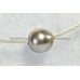 Tahitiparel 14mm zilveren choker kabelcollier modern bajonetslot, 45cm 1.8 mm modern zilver in bestelling  y