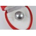 Tahitiparel 14mm zilveren choker kabelcollier modern bajonetslot, 45cm 1.8 mm modern zilver in bestelling  y