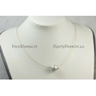 Zuidzee parel met gouden collier 14k bajonetslot 50cm 14k 15mm x 21mm y