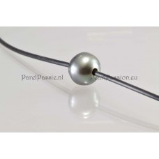 Zwarte Tahiti ketting zoutwaterparel 10mm bajonetslot 42cm  y