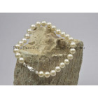 Parelarmband met ronde witte AAA zoetwaterparels 6-6,5mm zilveren slot  y