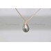Pauw Tahiti parelhanger groot gouden met diamantjes 12 x 17mm 14k  y