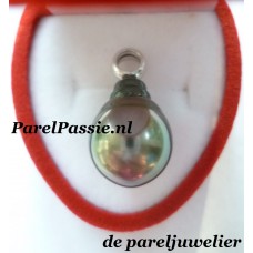 Tahiti witgouden parelhanger zoutwater zeer groot 13 x 17mm 14k 585 y0