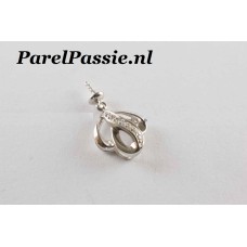 Zilveren hanger met pin voor parel cz 925 rh y