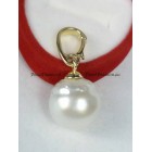 Zuidzee 14mm zoutwaterparel hanger goud 14k 585 JKa dliphanger aanhanger  y.