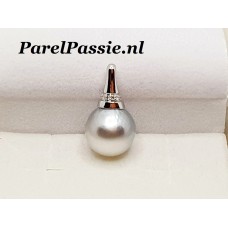 Witgouden hanger diamanten14 geelgoud 585 (zonder parel) bestel de parel van uw wens erbij en ParelPassie.nl monteert  y