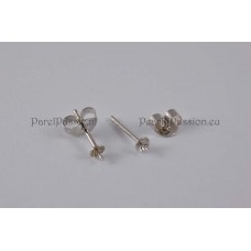 Wit gouden oorstekers 14k 585 3mm parelschotel, parels los kopen  y.