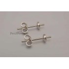 Witgouden oorstekers JKa 14k 585  4mm kap parels los kopen  y