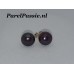 Donkere pareloorbellen 10mm AAA zoetwaterparels zilver 