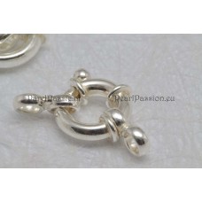 Modern ringslot * los voor parelketting, zilver 925 12mm ring stevig  y..