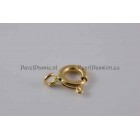 Uitverkocht * 14k geelgouden veerring ringslotje 585 goud 6mm klein stevig  y