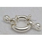 Groot ring slot 16mm voor grote parels ketting collier zilver 925  y