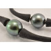  Tahiti parelset * moderne zwart zoutwaterparels 13-14mm armband collier