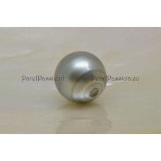 Tahiti grijze zoutwaterparel bijna rond iets goud gloed 14mm  y