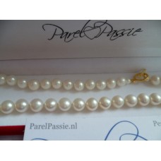Verkocht AAA* parelcollier wit 7- 8mm met mooie top luster parels alleen bij reviews