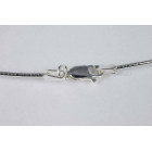 Ketting zilver spiraaldraad 1,2mm 50 cm, karabijn slot  y