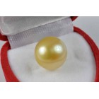 Zuidzee zoutwater parel barok druppel licht goud champage 13mm  x14mm y