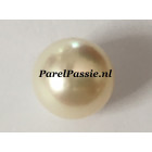 Echte Zuidzee zoutwater parel roomwit rond 14mm  y