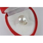 Zuidzee parel prachtig wit rond barok top 12.5 x 13,8mm zoutwater y