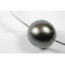 Tahiti zwarte parel 12 mm zoutwater aan zilveren 925 choker strak modern  y