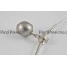 Tahiti parelhanger aan choker spang zwarte zoutwaterparel 11mm kort  y