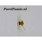 Gouden hanger met stift, 18k 750,  parel apart bestellen, incl. montage op geboorde parel  y.