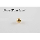 Gouden balletjes 4mm rond 14k goud per 4 stuks ..