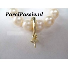 Gouden hanger clip aanhanger parel los te koop 14k 585 JKa  y.