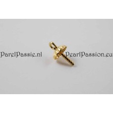 Gouden oog hanger met kap pin en klein oog 14k  585  y.