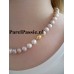 Roze parelketting 10mm parels 46cm met zilveren slot JKa 925 y+