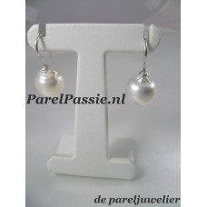 Zuidzee zoutwater pareloorbellen witgoud JKa 14k 585 echte 13 mm x14mm  y-