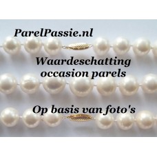 Waardeschatting parels aan de hand van foto's taxatie schatting verkoopprijs mail info@parelpassie.nl