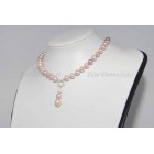 Meerkleurig zoetwater parelcollier 9- 10mm 11mm 925 zilver 44 cm y