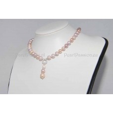 Meerkleurig zoetwater parelcollier 9- 10mm 11mm 925 zilver 44 cm y