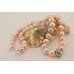 Parelset Tahiti parel in zoetwater ketting armband roze 45cm 20cm  y