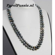 Tahiti zoutwaterparels parelcollier zeer lang 133cm 8 - 9 -10mm  y.