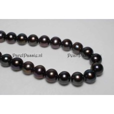 Zwart bruin zoetwater los half parelsnoer 7mm 40cm slot los kopen om armband van te maken ..