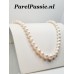 Wit aflopend los parelsnoer 6 mm -12 mm - 6 mm zoetwaterparels  y