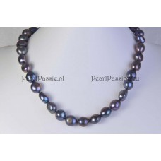 Parelketting* olie parels zoetwater magneetslot zilver JKa 42 cm y