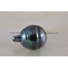 Verkocht Tahiti * zoutwaterparel 12mm x 17mm barok zwarte y-