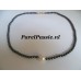 Collier zoetwaterparel wit met zwart hematiet 44mm - 45 cm y