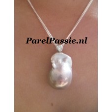 Mega * grote gekweekte parel set hanger 17 x 29mm zoetwater  y