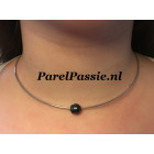 Zilveren omega ketting 40cm 1.2mm  karabijn 925 rh zonder parel