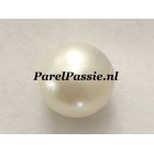 Zuidzee parel echt ronde witte zeer grote 14mm zoutwater geboord  ,