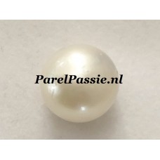 Zuidzee parel echt ronde witte zeer grote 14mm zoutwater geboord  y.