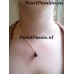 Zwarte parelhanger zoetwater ca.9mm zilveren ketting 42cm 1.2mm y+