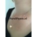 Zoetwaterparel  licht perzik roze  fijn zilveren ketting 9,4mm 45,5cm  925 y+