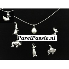 Parel echte en dieren bedels hangertjes 7 stuks zoetwater zilver 925 y Parel echte en dieren bedels hangertjes 7 stuks zoetwater zilver 925 y