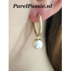 Parel hanger goud 14k cultivé AAA 9mm - 9.5mm wit 14k 585  y