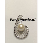 Luxe parelhanger AAA zoetwater 10mm AAA kwaliteit zilver   y
